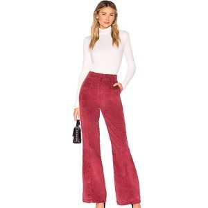 Revolve Emmy pants in berry red